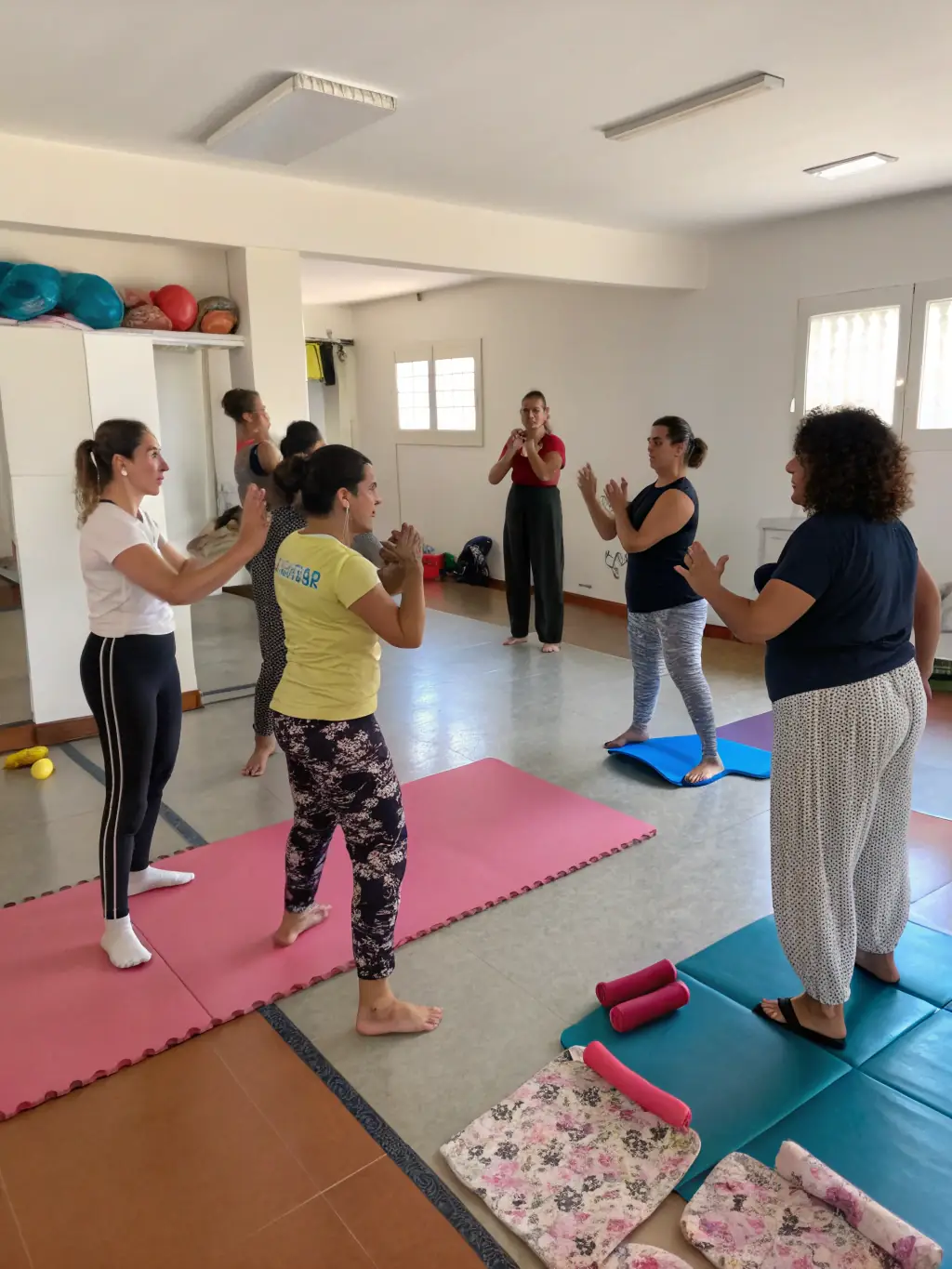 A photo of a martial arts workshop, with participants learning self-defense techniques from an experienced instructor, emphasizing practical skills and empowerment.